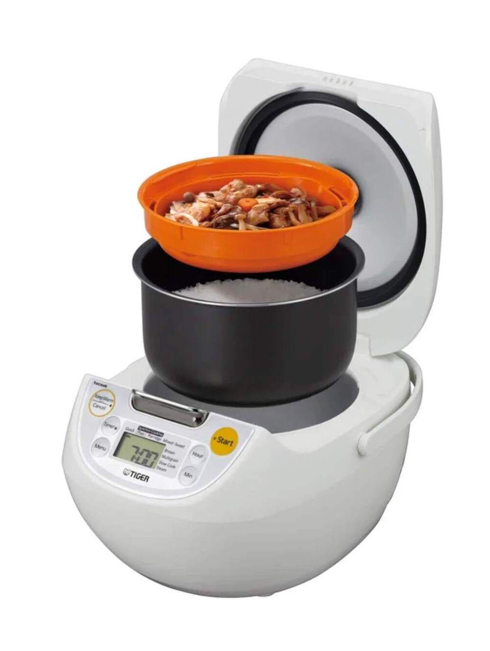 Tiger JBV-S10U 5.5 Cup Micom Rice Cooker Tacook Steamer Inner Pot White